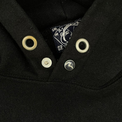 EVISU エヴィス ブラック カモメ フェイス 顔 プリント プルオーバーパーカー トップス