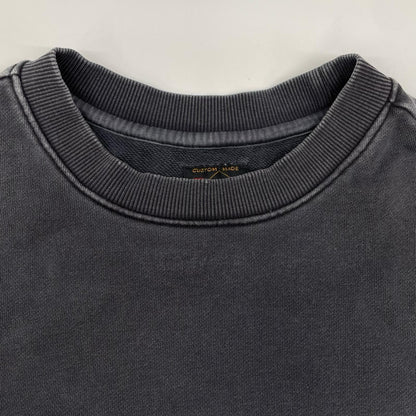 EVISU エヴィス ブラック フェード スカル カモメ プリント ファッションフィット スウェット トップス