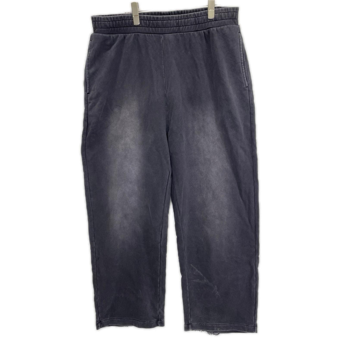 EVISU エヴィス ブラック ウォッシュド大黒プリント ファッションフィット スウェットパンツ ボトムス