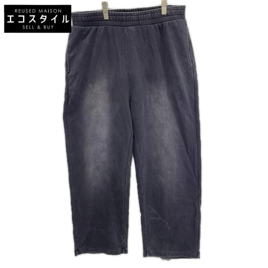 EVISU エヴィス ブラック ウォッシュド大黒プリント ファッションフィット スウェットパンツ ボトムス