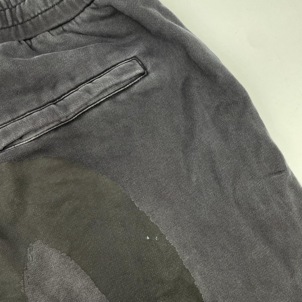 EVISU エヴィス ブラック ウォッシュド大黒プリント ファッションフィット スウェットパンツ ボトムス