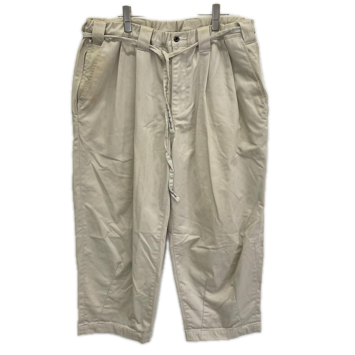 TIGHTBOOTH タイトブース ベージュ ヘリンボーン ベルト付きパンツ ボトムス