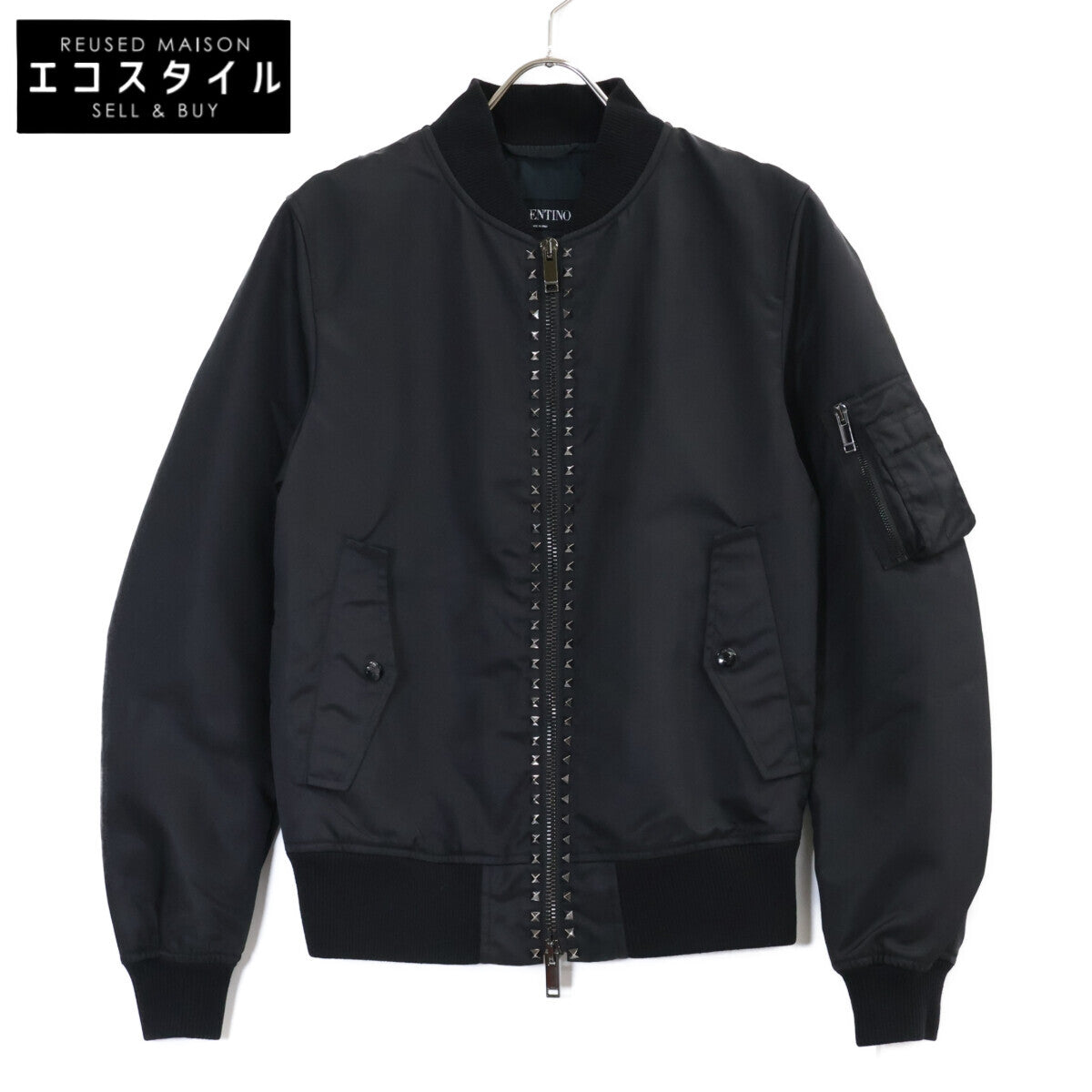 VALENTINO ヴァレンティノ MV3CI1602KP ブラック ロックスタッズ MA-1 ボンバージャケット ジャケット