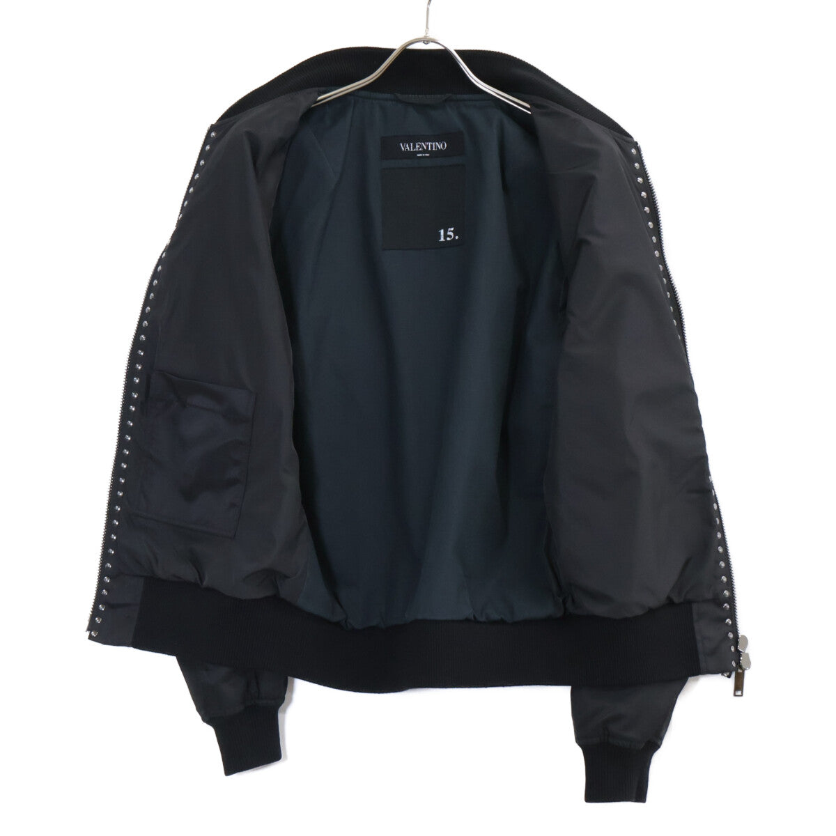 VALENTINO ヴァレンティノ MV3CI1602KP ブラック ロックスタッズ MA-1 ボンバージャケット ジャケット