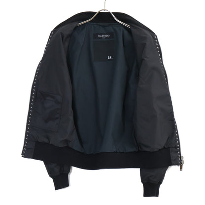 VALENTINO ヴァレンティノ MV3CI1602KP ブラック ロックスタッズ MA-1 ボンバージャケット ジャケット