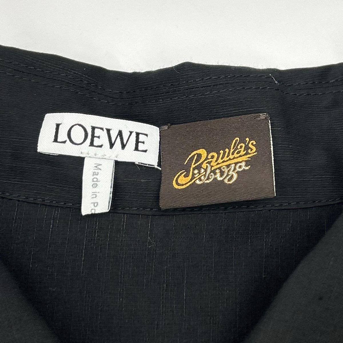 LOEWE ロエベ H616Y05X73 22SS Paula's Ibiza リネン混 アナグラム オープンカラーシャツ トップス
