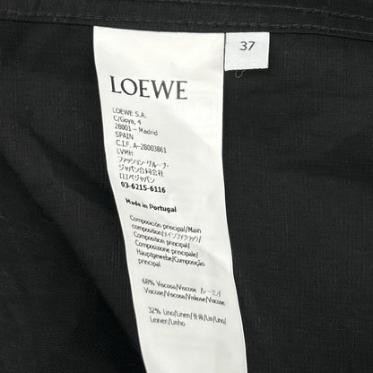 LOEWE ロエベ H616Y05X73 22SS Paula's Ibiza リネン混 アナグラム オープンカラーシャツ トップス