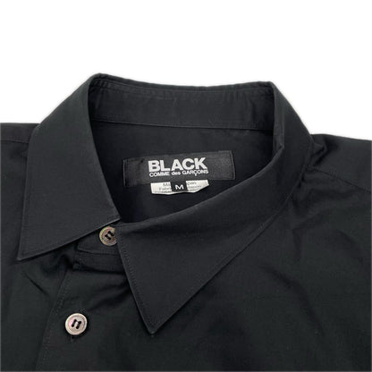 BLACKCOMMEdesGARCONS ブラックコムデギャルソン 1M-B030 ブラック コットン ねじれ長袖シャツ トップス