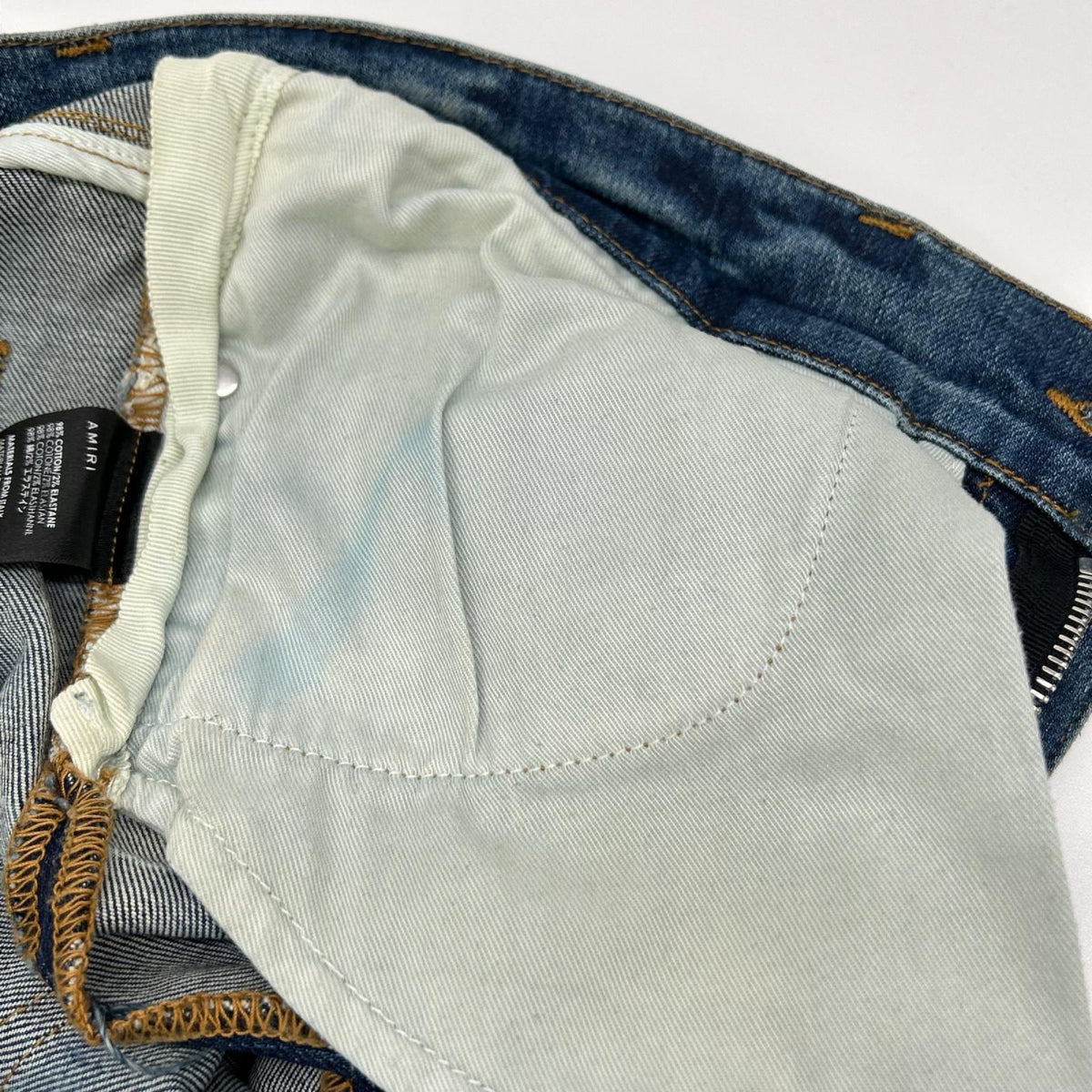 AMIRI アミリ インディゴ ダメージ デニム スキニー パンツ ボトムス