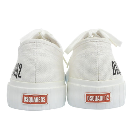 DSQUARED2 ディースクエアード 新品同様 ローカットスニーカー シューズ メンズ ホワイト/レッド 42 S8113DW-A00 シューズ