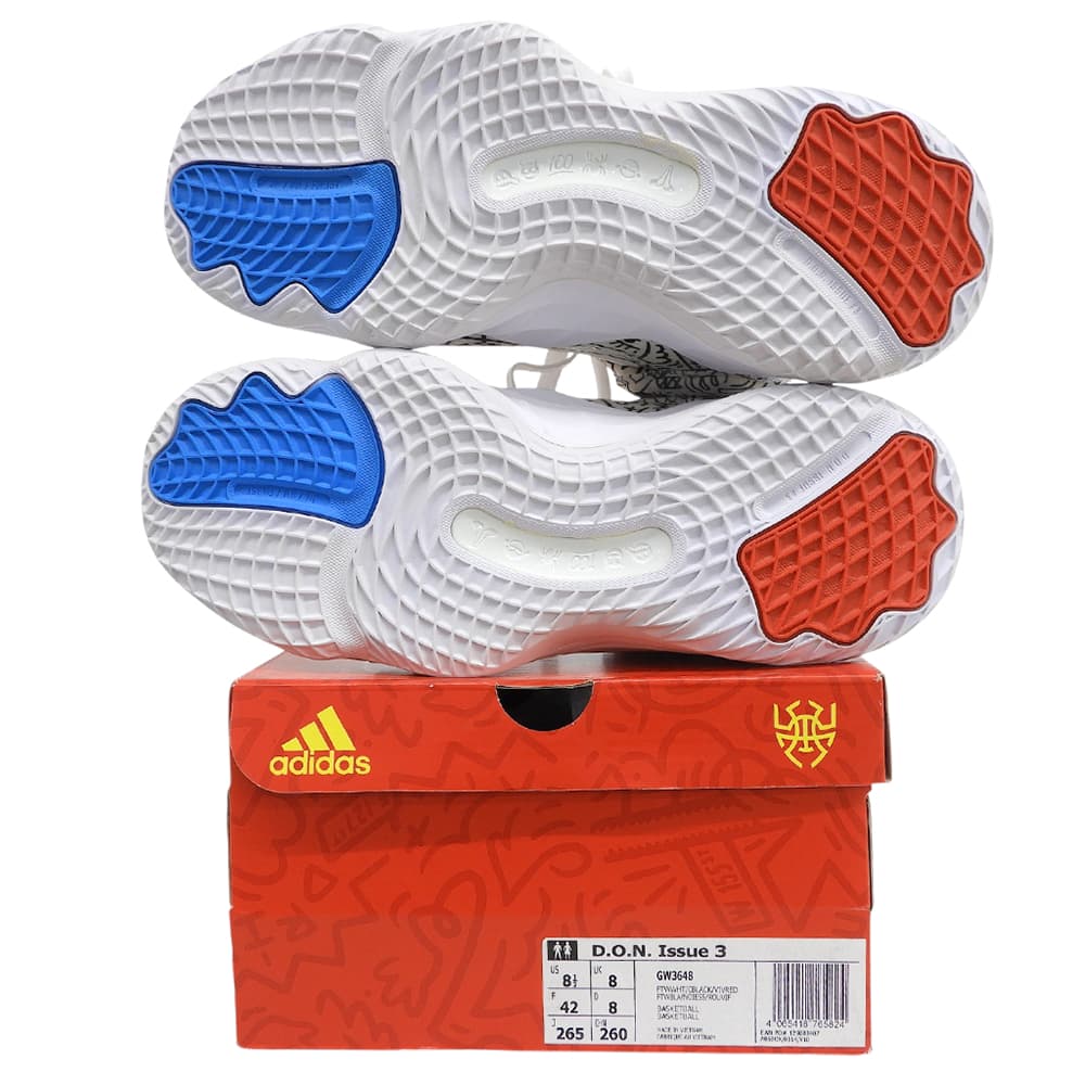 adidas アディダス 美品 D.O.N. ISSUE スニーカー シューズ メンズ ホワイト/ブラック 26.5cm GW3648 シューズ