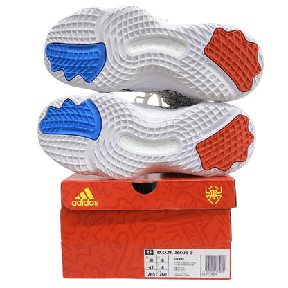 adidas アディダス 美品 D.O.N. ISSUE スニーカー シューズ メンズ ホワイト/ブラック 26.5cm GW3648 シューズ