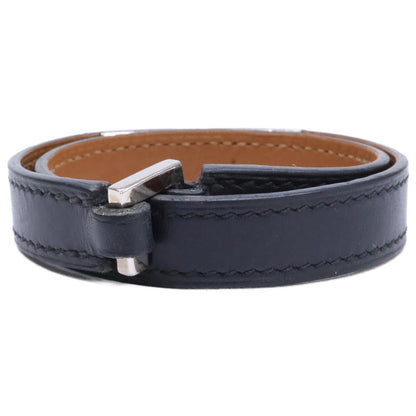 HERMES エルメス □L刻印 リヴァル ドゥブルトゥール レザー ブレスレット