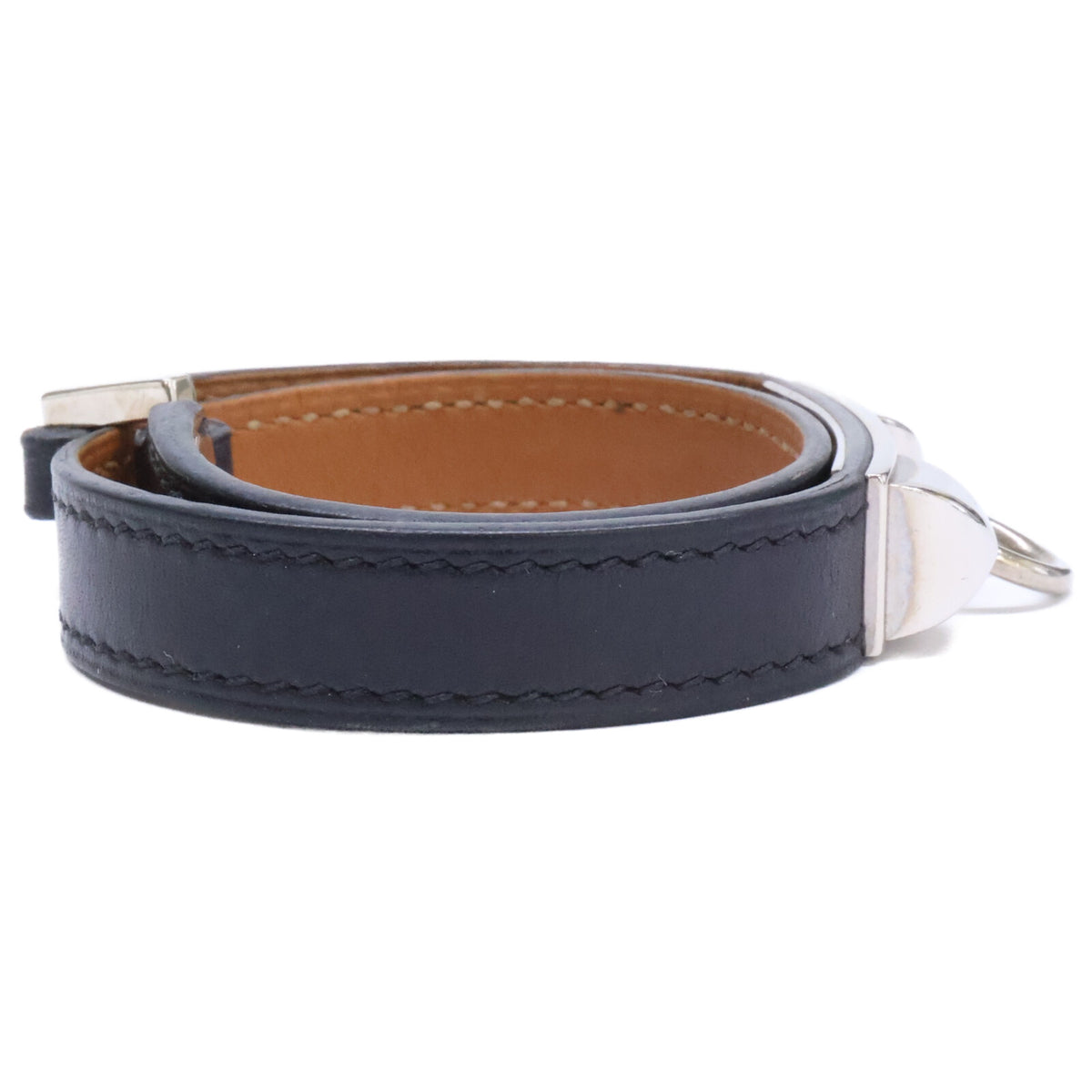 HERMES エルメス □L刻印 リヴァル ドゥブルトゥール レザー ブレスレット