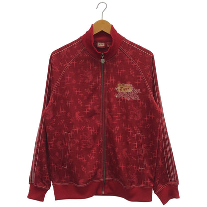 レッド 和柄 トラックジャケット トップス