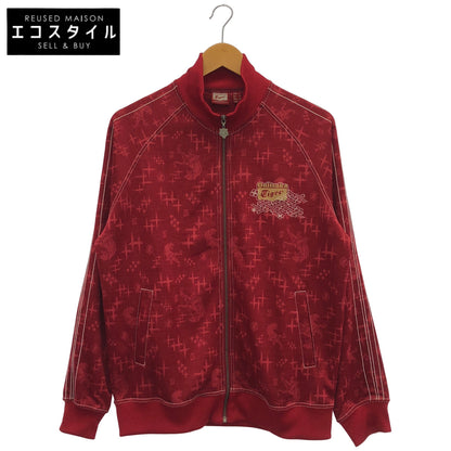 レッド 和柄 トラックジャケット トップス