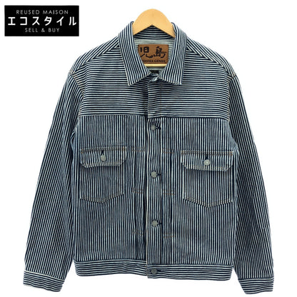 KOJIMA GENES 児島ジーンズ RNB-5500 ブルー×ホワイト ストライプ ヒッコリージャケット トップス