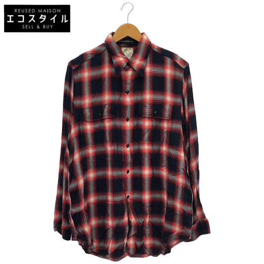 MADISON BLUE マディソンブルー MB171-5024 レッド×ネイビー HAMPTON OMBRE RAYON SHIRT トップス