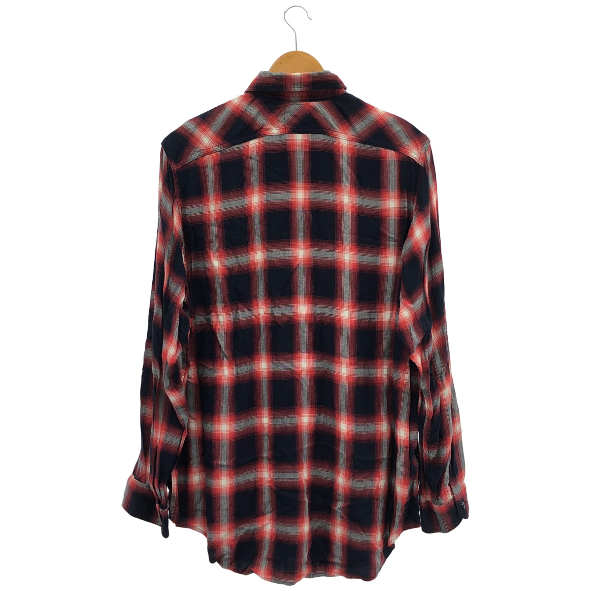 MADISON BLUE マディソンブルー MB171-5024 レッド×ネイビー HAMPTON OMBRE RAYON SHIRT トップス