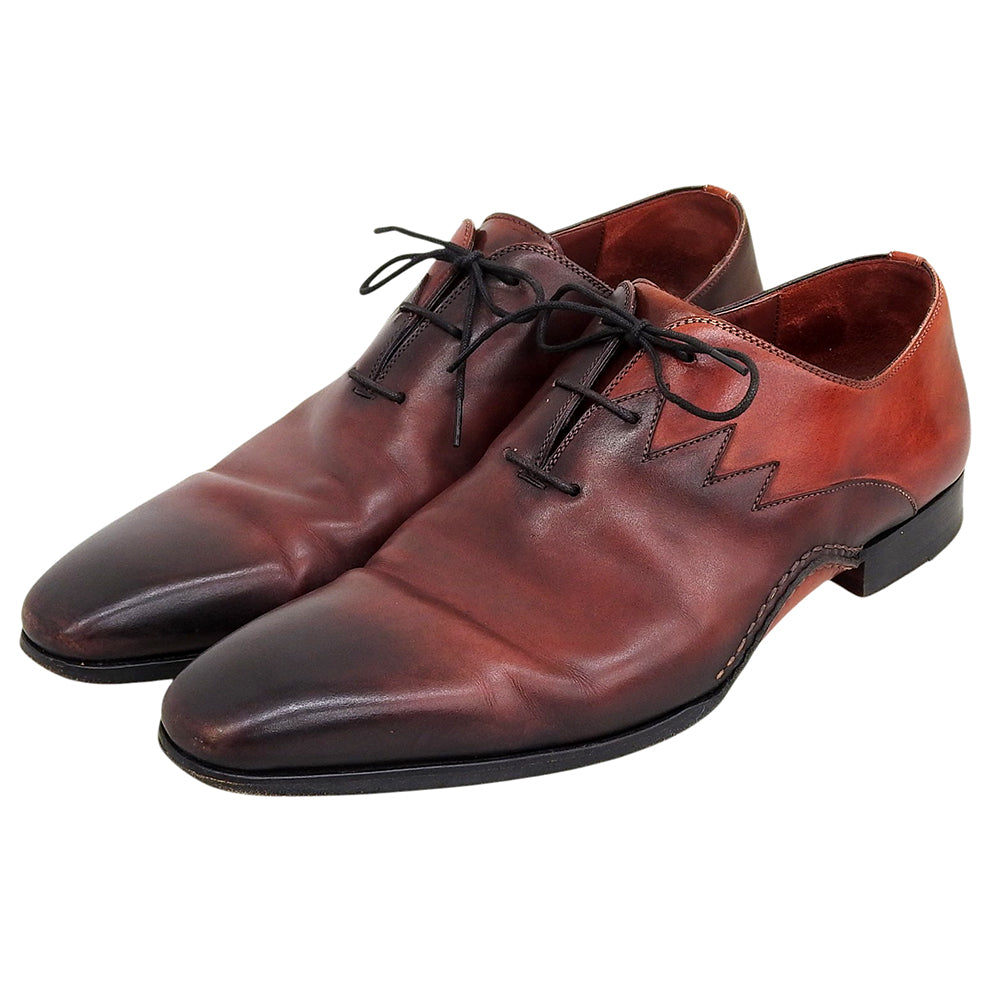 MAGNANNI マグナーニ ホールカット スパーク レザーシューズ メンズ バーガンディ レッド EU41 25223 シューズ