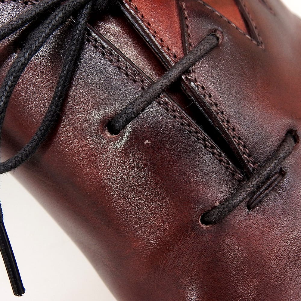 MAGNANNI マグナーニ ホールカット スパーク レザーシューズ メンズ バーガンディ レッド EU41 25223 シューズ
