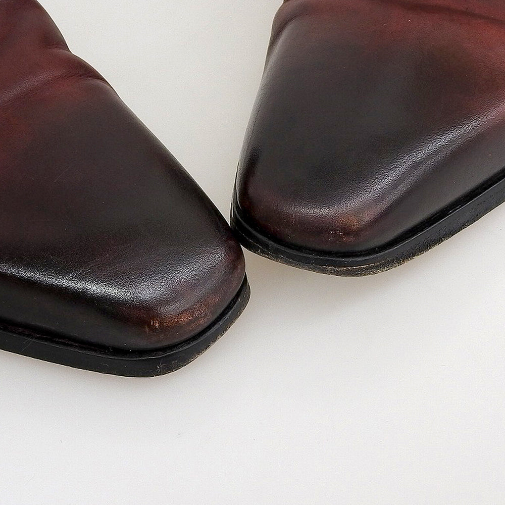 MAGNANNI マグナーニ ホールカット スパーク レザーシューズ メンズ バーガンディ レッド EU41 25223 シューズ