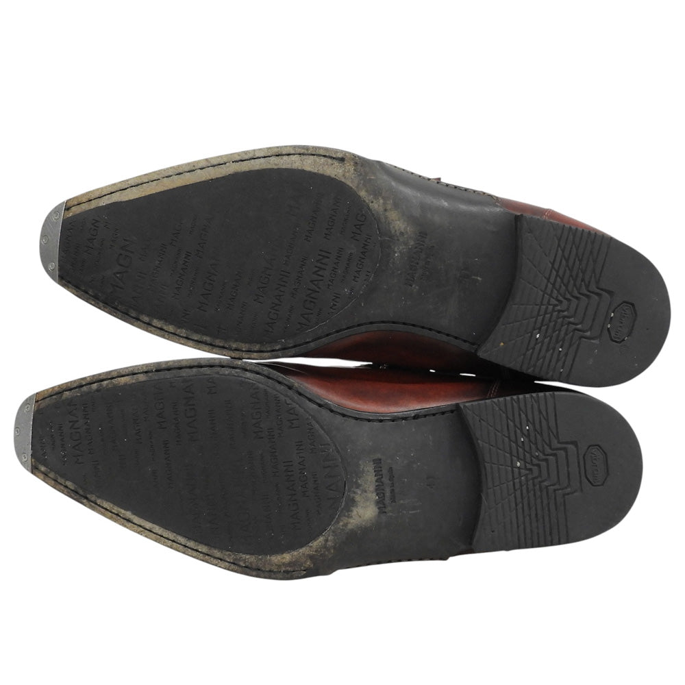 MAGNANNI マグナーニ ダブルモンク レザーシューズ シューズ メンズ バーガンディ レッド 41 18727 シューズ
