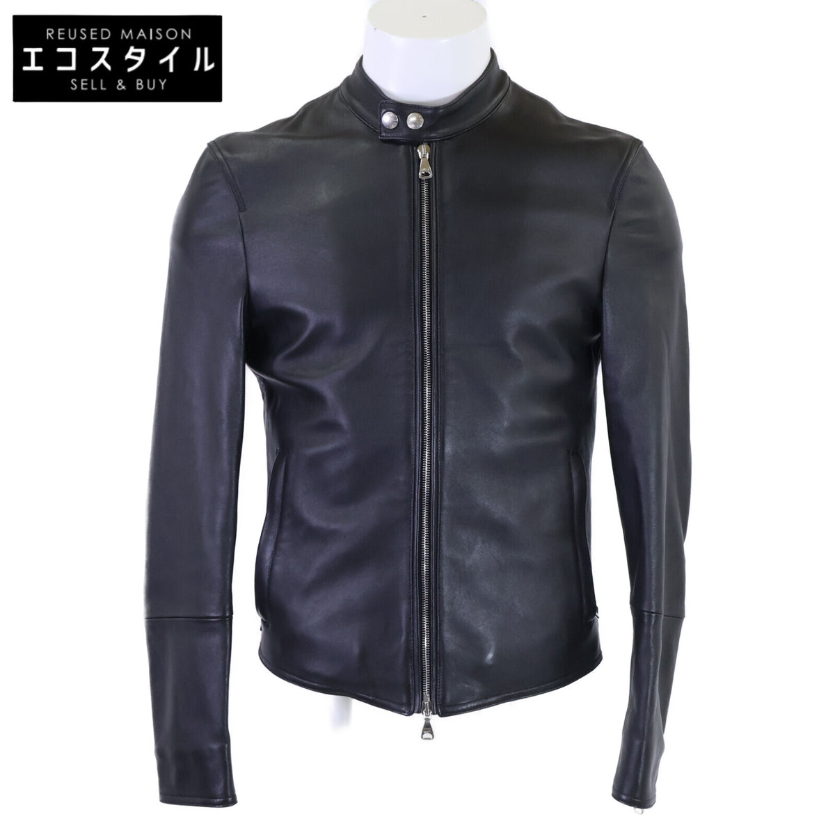 EMMETI エンメティー ｘ干場義雅【新品同様/国内正規】H UOMO アッカ ウォモ ラムスキン シングルライダースジャケット ジャケット