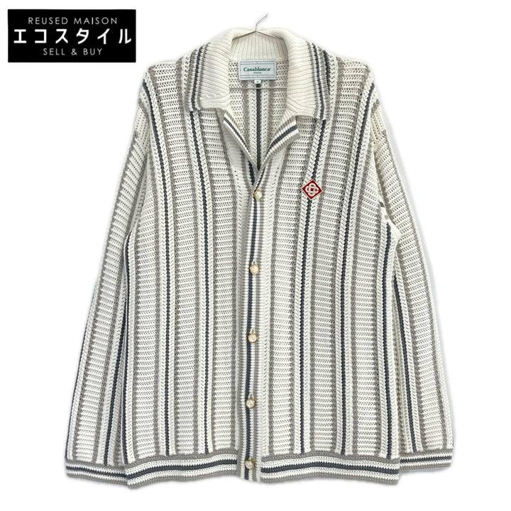 CASABLANCA カサブランカ ホワイト Crochet Long Sleeve Shirt シャツ トップス