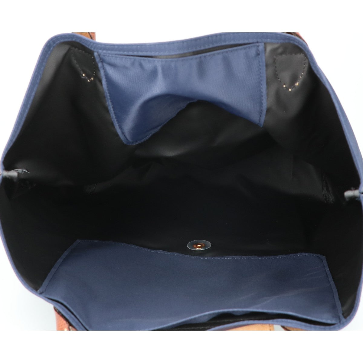 Longchamp ロンシャン ル プリアージュ オリジナル M 再生ポリアミドキャンバス x レザー トートバッグ