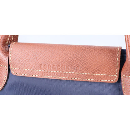 Longchamp ロンシャン ル プリアージュ オリジナル M 再生ポリアミドキャンバス x レザー トートバッグ