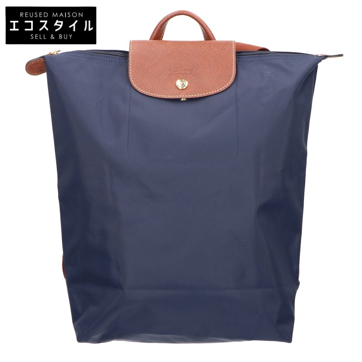 Longchamp ロンシャン 【美品】ル プリアージュ オリジナル M ポリアミドキャンバスｘレザー バックパック リュック バックパック
