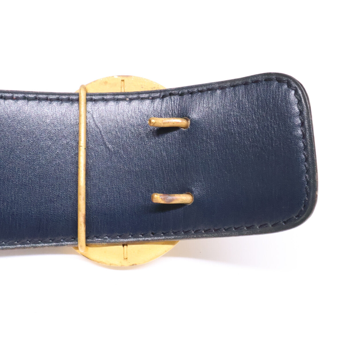 HERMES エルメス 〇I刻印 馬モチーフバックル リバーシブル レザー ベルト