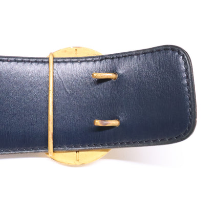 HERMES エルメス 〇I刻印 馬モチーフバックル リバーシブル レザー ベルト