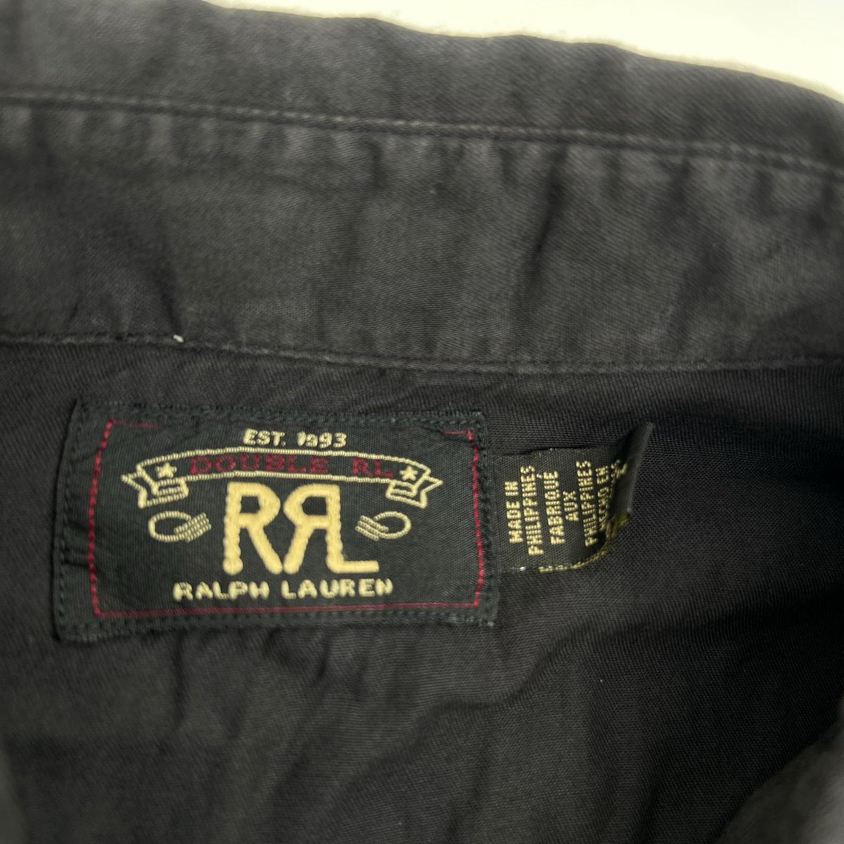 RRL ダブルアールエル ブラック コットンボタン コンチョボタン ウエスタンシャツ トップス