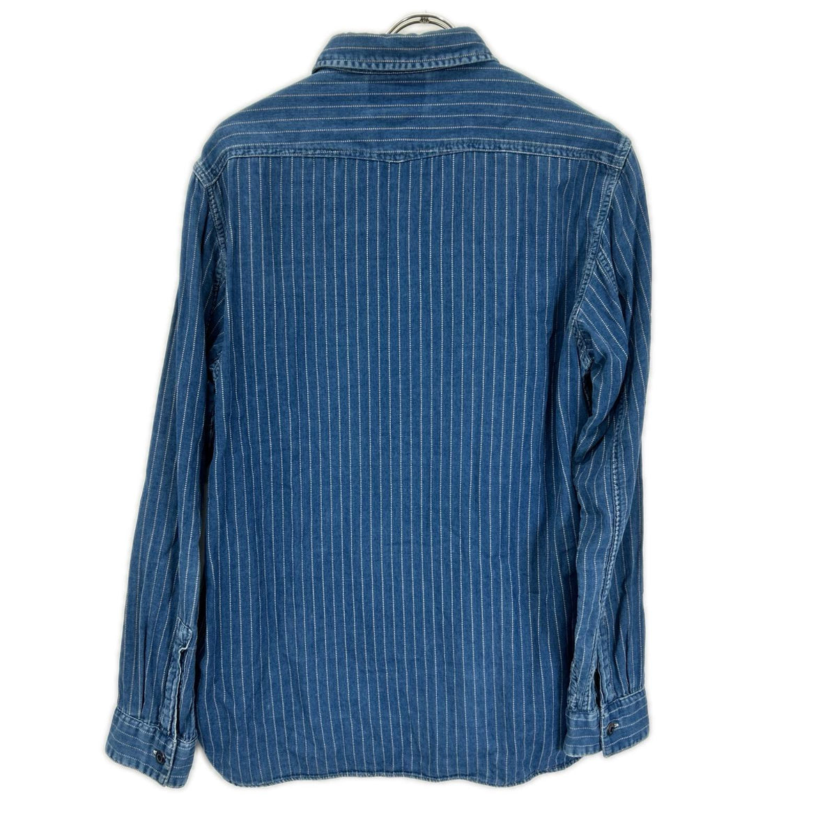 RRL ダブルアールエル 本藍染め ダブルフェイス コットン ウォバッシュ ストライプシャツ トップス