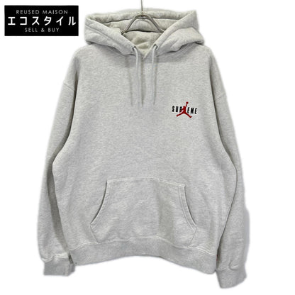 JORDAN ジョーダン ×Supreme HF0836-051 24AW グレー ロゴマーク スウェットフーディー トップス