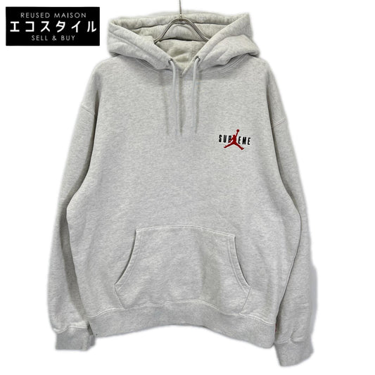 JORDAN ジョーダン ×Supreme HF0836-051 24AW グレー ロゴマーク スウェットフーディー トップス