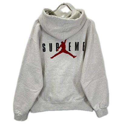 JORDAN ジョーダン ×Supreme HF0836-051 24AW グレー ロゴマーク スウェットフーディー トップス