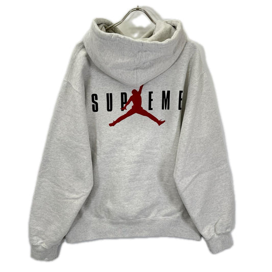 JORDAN ジョーダン ×Supreme HF0836-051 24AW グレー ロゴマーク スウェットフーディー トップス