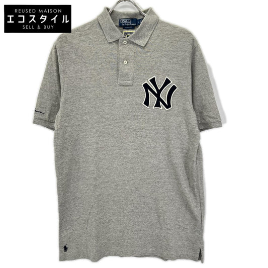 POLObyRalphLauren ポロラルフローレン ×MLB グレー ニューヨークヤンキースロゴ ポロシャツ トップス
