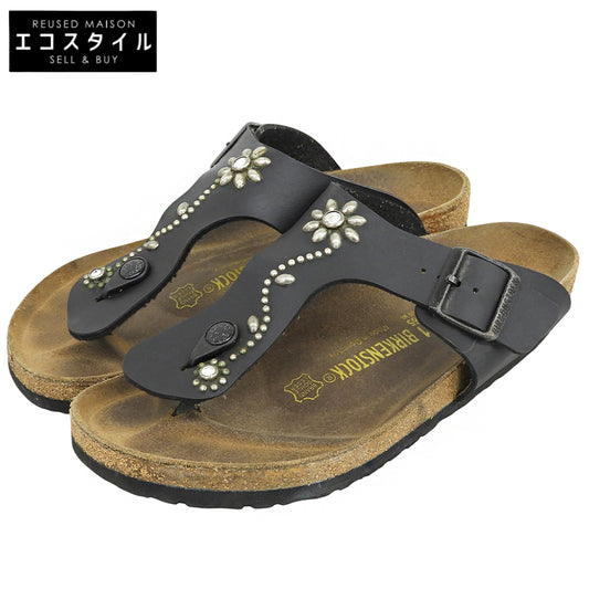 BIRKEN STOCK ビルケンシュトック ラムゼス フラワー スタッズサンダル シューズ メンズ ブラック 26.5cm シューズ
