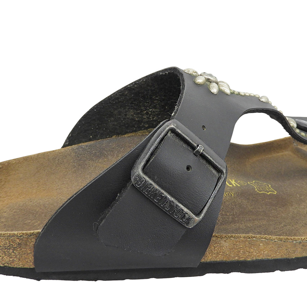 BIRKEN STOCK ビルケンシュトック ラムゼス フラワー スタッズサンダル シューズ メンズ ブラック 26.5cm シューズ