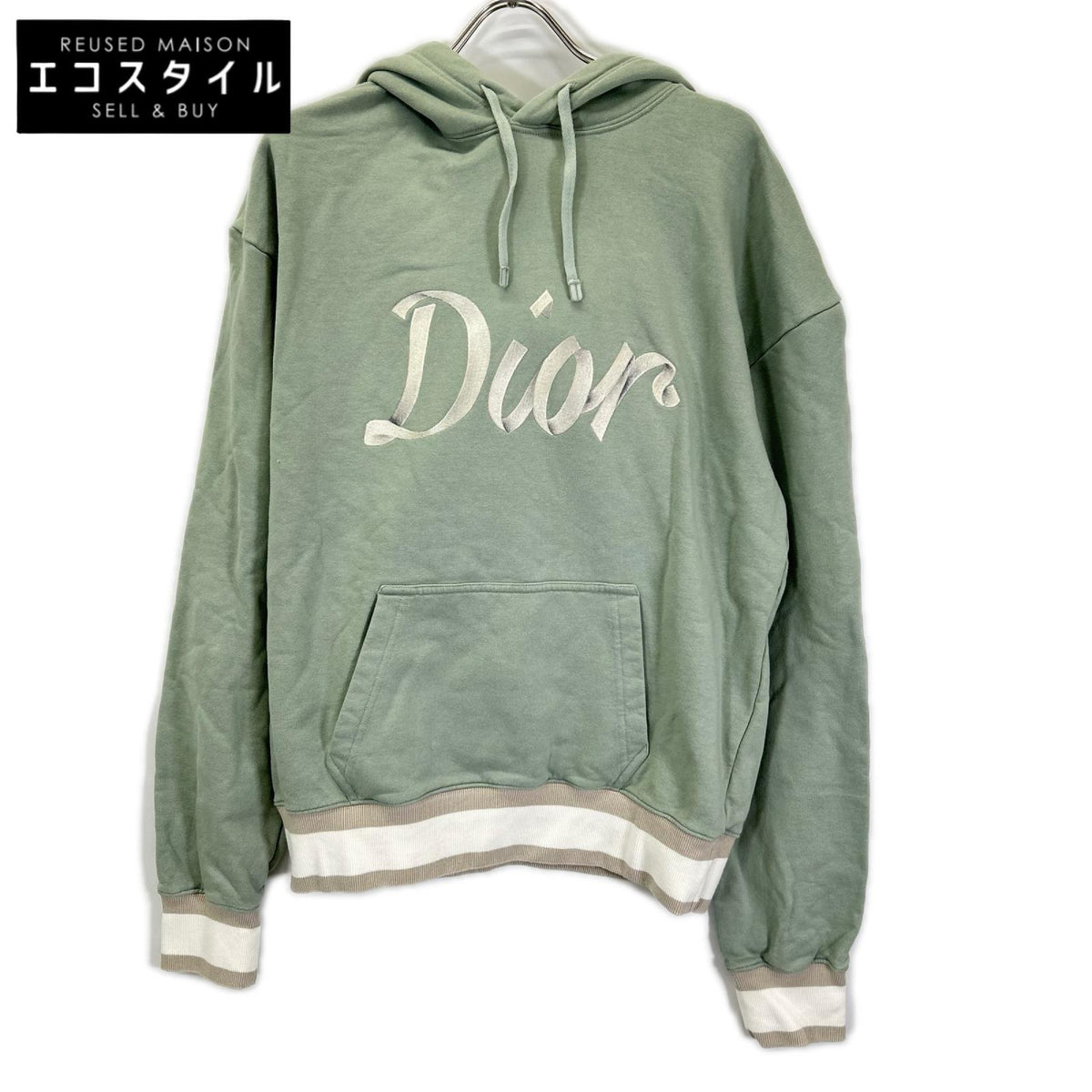 DIOR ディオール 22AW 293J678A0531 ミントグリーン ロゴエンブロイダリー パーカー トップス