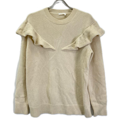 Chloe クロエ アイボリー カシミヤ フリル ニット トップス