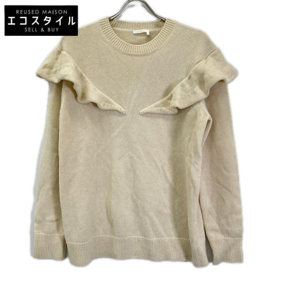 Chloe クロエ アイボリー カシミヤ フリル ニット トップス
