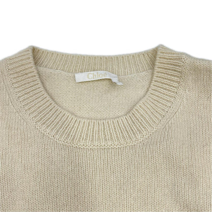 Chloe クロエ アイボリー カシミヤ フリル ニット トップス
