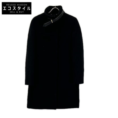 Chloe クロエ 14AMA21-14A060 ブラック ヴァージンウール スタンドカラー コート コート