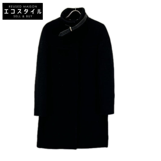 Chloe クロエ 14AMA21-14A060 ブラック ヴァージンウール スタンドカラー コート コート