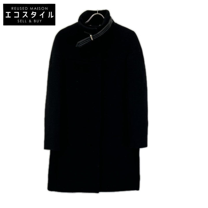 Chloe クロエ 14AMA21-14A060 ブラック ヴァージンウール スタンドカラー コート コート